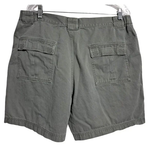Croft & Barrow Cargo Shorts Mens Size 38 Green 100% Cotton Durable Casual Style - Picture 4 of 4